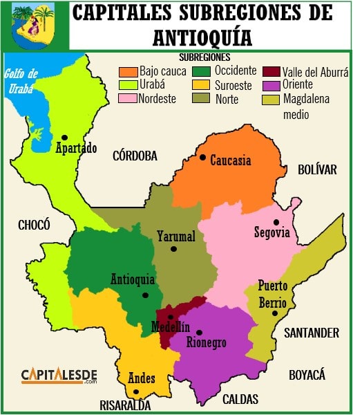 subregiones de antioquia