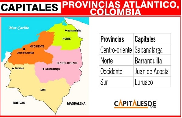 capitales de las provincias de atlantico