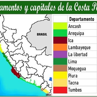 departamentos de la costa peruana y sus capitales
